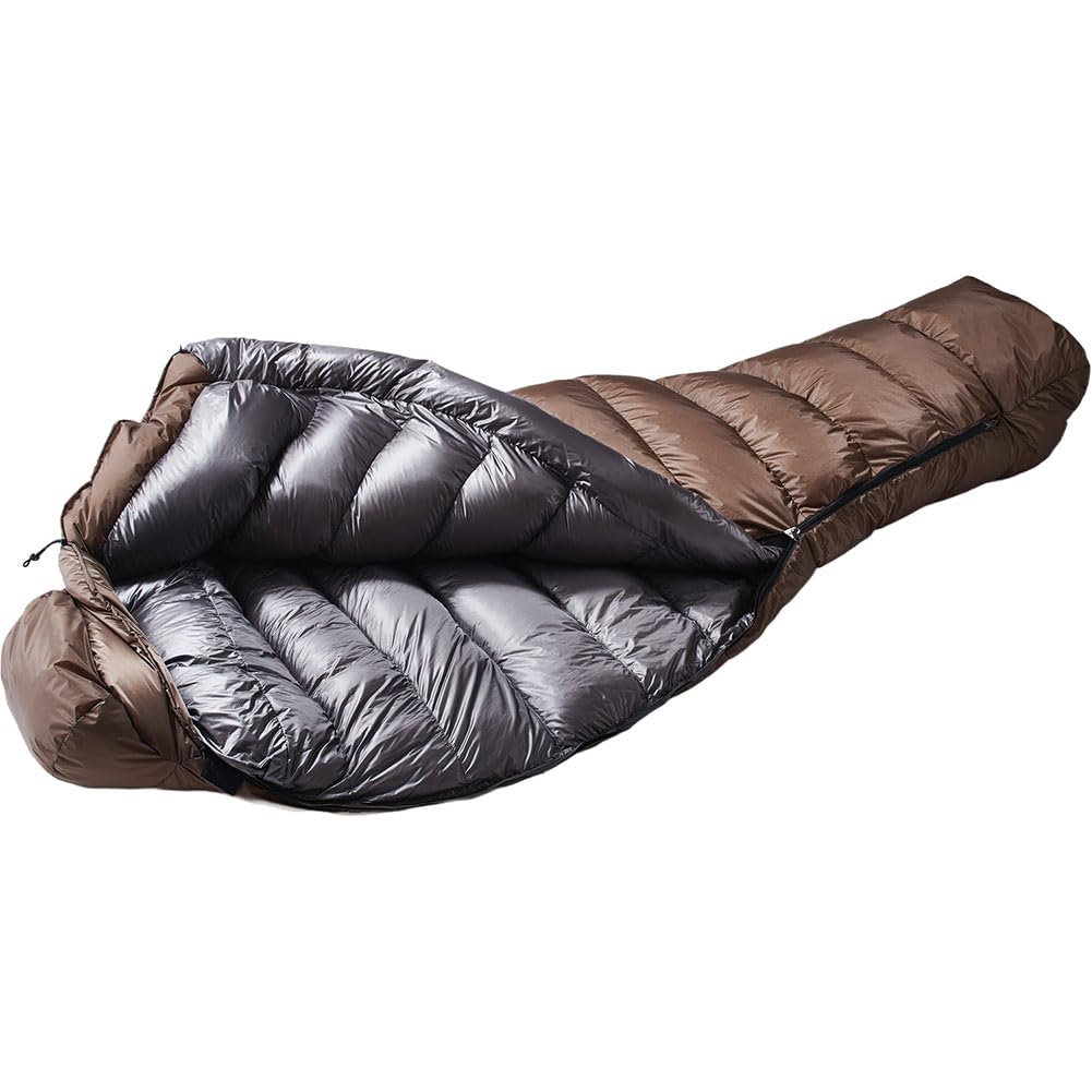 NANGA AURORA TEX Light 450DX Camping Sleeping Bag, 2024 Model, N0001234, Brown