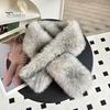 Daily Outdoor Cycling Scarf Faux Fur Collar for Women, Plush Neck Warmer Scarf, Fluffy Solid Color Winter Accessories Scarves, Thanksgiving Christmas
