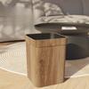 Wood Grain Trash Can Household High-looking Bathroom Kitchen B&B Hotel Trash Can