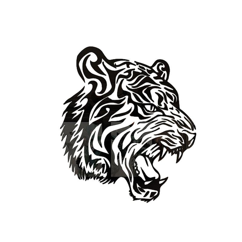 3D Tiger Head Mirror Wall Stickers Creative Wallpaper Self-adhesive Acrylic Wall Decal Living Room DIY Art Home Wall Decor