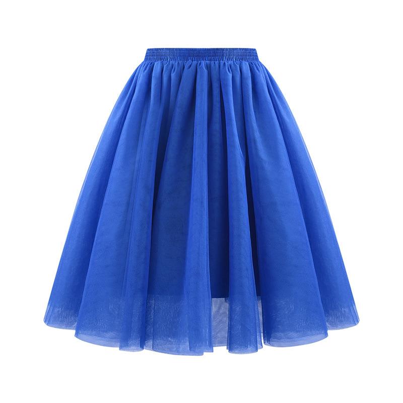 Women’s Skirts Spring Summer Trendy Fairy-style Plus-size Tulle Puff-skirt Plus-size Slimming Fluffy Layered Tulle Tutu Skirt