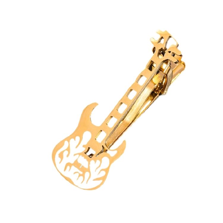 Creative Guitar Piano Tie Clip Mens Metal Instrument Necktie Clasp Tie Bar Pinch Clips Buckle for Wedding Business Daily