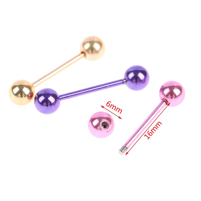 7 Pcs/Set The Plating Color Steel Stainless Steel Rod Tongue Nailed Double Ball
