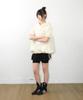 Overfit Wrinkle Shortsleeve Hoodie Yellow