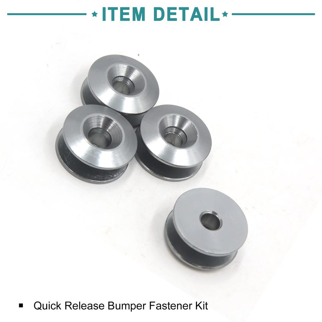 ACROPIX 8pcs Car Bumper Trunk Fender Hatch Lid Fastener Kit Quick Release Titanium Tone