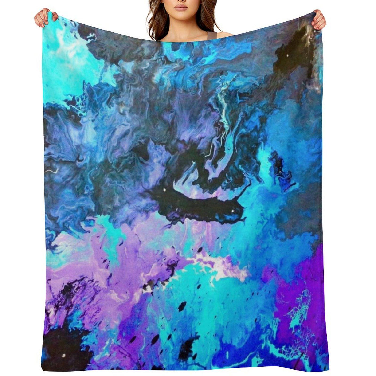 

Cosmos Abstract Art Throw Blanket Decoratives Decorative Beds manga Bed covers Blankets 30x40in