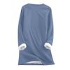 Women's  And Winter Large Size Loose Printed Top Thickened And Lamb's Wool Warm And Fitted Bottom Shirt