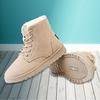 Women's Winter Snow Boots Warm Flat Bottom Large Size Platform Lace Ladies Shoes 2019 Ankle Boots