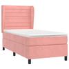 Lit avec matelas - Maison Exclusive - 90x200 cm - Velours rose - Tête de lit réglable