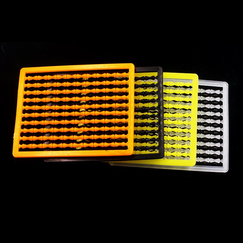 Bimoo 2pcs = 200 Stops Semi-Soft Carp Fishing Boilie Stops Clear Black Red Brown Yellow Color Hair Rig Bait Accessory