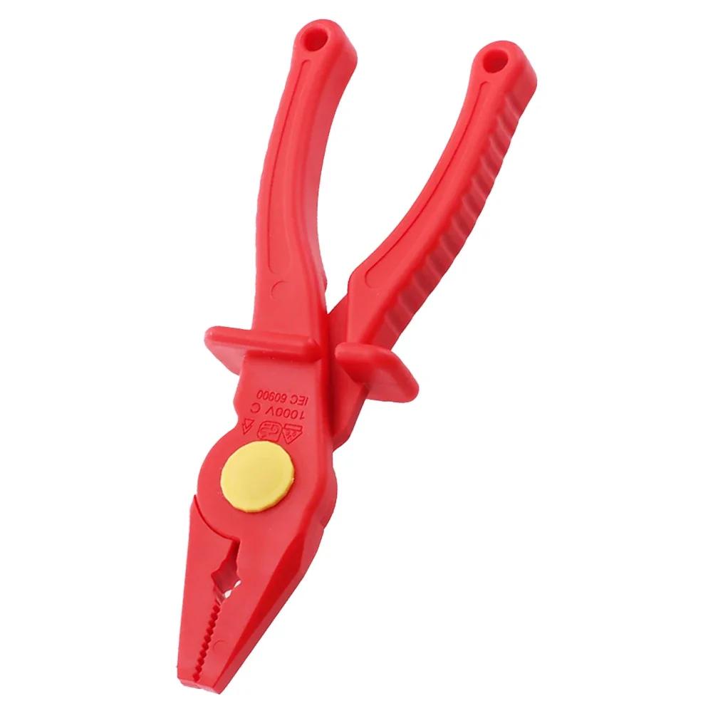 7.7 Inch VDE Insulated Plier Multi-Functional Flat Nose Plastic Plier Crimper 1000V High Voltage Electrician Plier