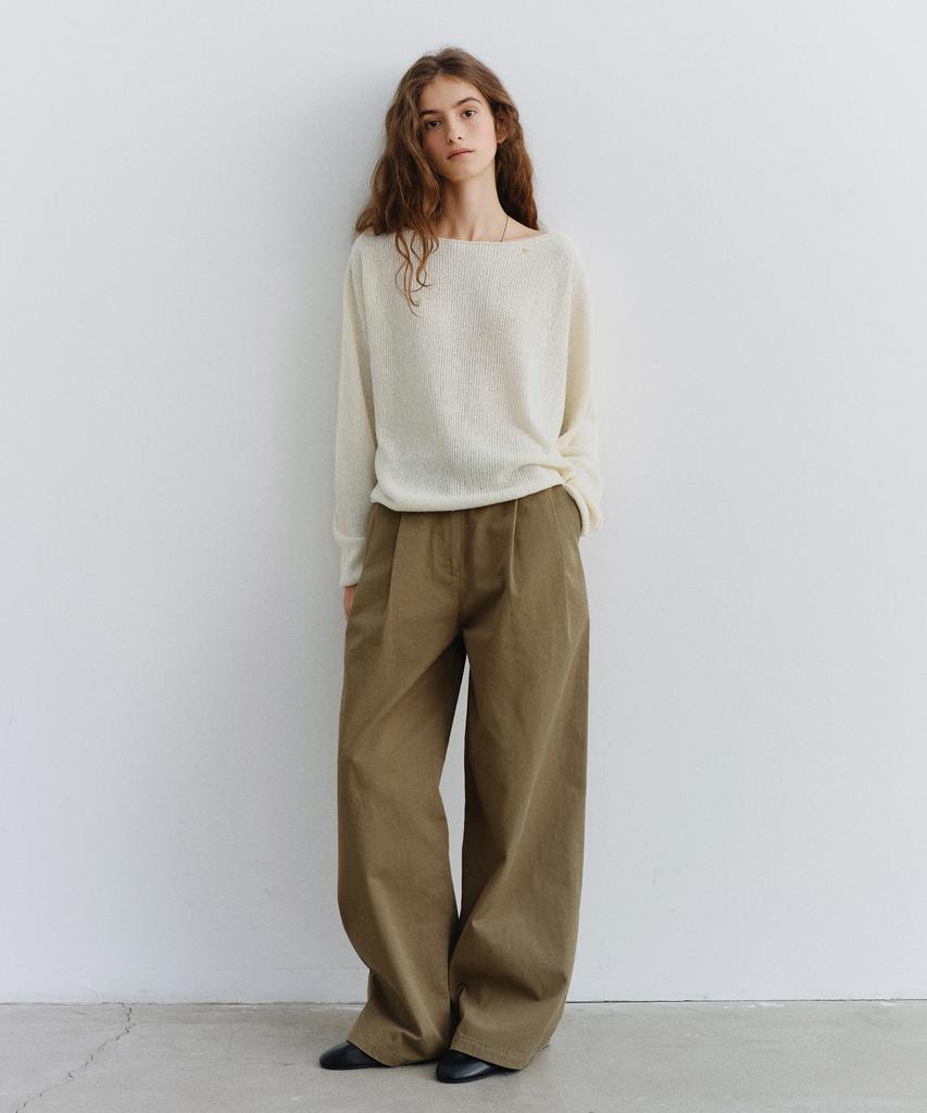 Yulago Button Two-Tuck Chino Pants