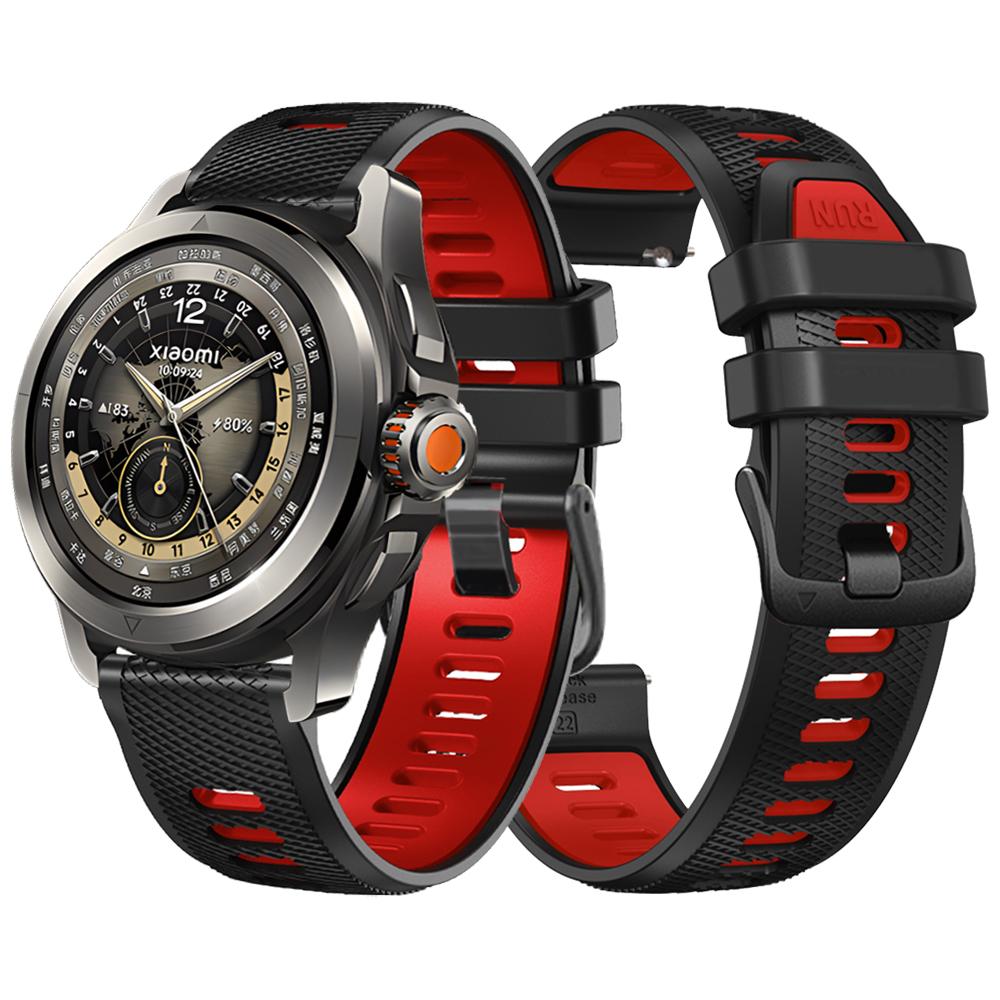 Zweifarbige Silikonarmbänder für Xiaomi Watch S4 Sportarmband Armband für Mi Watch 2 Pro / S3 S2 46MM S1 Active Armband Uhrenarmband
