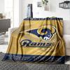Name Custom Los Angeles Rams Print Flannel Blanket High Quality Warm Comfortable Cover for All Seasons Perfect for Gifts Home Decor