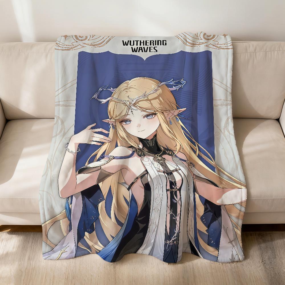 game Wuthering Waves Cartethyia Flannel soft warm plush blanket for sofa living room pet hogar bedroom gift home Car portable