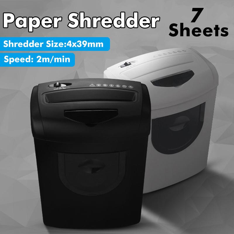 21L 7 Sheet 5.5 Gallon Automatic Paper Shredder Dual Cutting Entrance Low Noise Cross-Cut File Shredder for Credit Card CD Paper