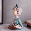 1 Pc Charming Modern Girl Statue - Resin Figurine  - A Stylish Decor Accent for Your Home Living Room, Room Office Decoration So