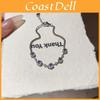 Copper Zircon Stone Charm Bracelet For Women In Light Luxury Fashion Style