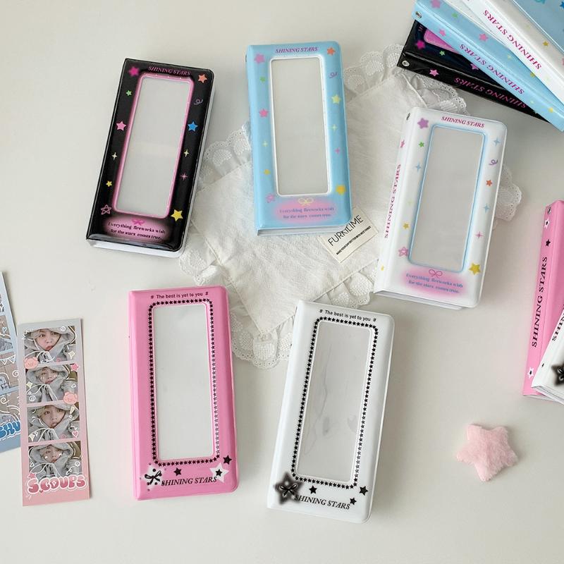 6 Hole Photo Card Binder Cover Acrylic Water Ripple Transparent for Anime Game Trading Card Collection Gift for Teens