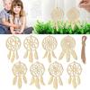 Top Quality Wooden Dream Catcher Crafts Feather Shape Hanging Ornament For Home Birthday Party Decorations Kids DIY Painting