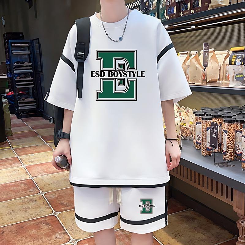 Korean Casual Sports Set New Summer Men's Clothing Sports Set Breathable