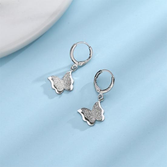 

1 шт. серьги-капли минималистичные гипоаллергенные элегантные глянцевые подарочные ювелирные изделия матовые бабочки женские