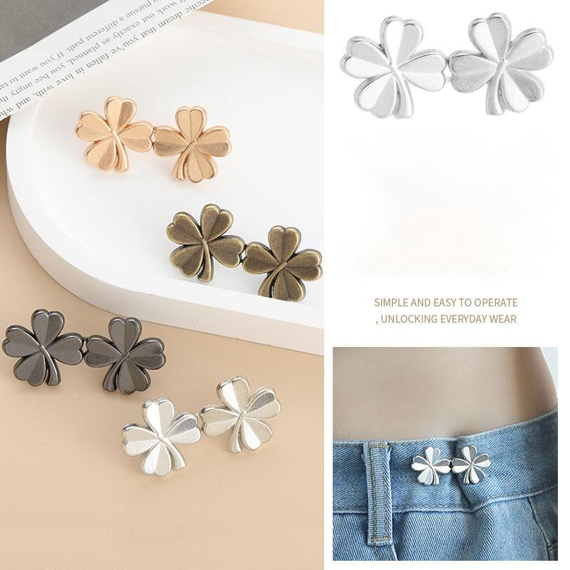 Cinci frunze trifoi talie: Nasture Cincher de Talie Detașabil cu Capse, Fără Coasere pentru Blugi - Instrument de Redimensionare a Taliei