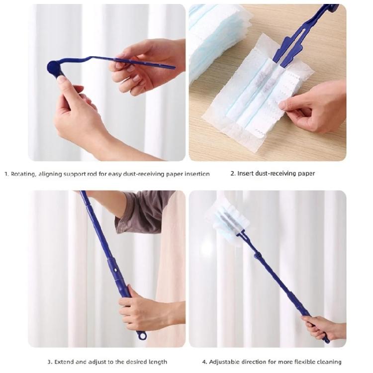 Set Of 2 Extended Handle For Cleaning Duster Expandable Mop Replacement Handle To Simplifying Household Cleaning Tasks