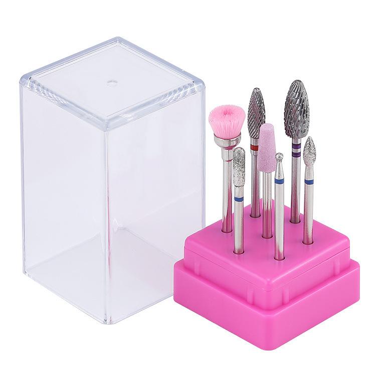 7 Nail Art Sets, Nail Art Tool Sets, Tungsten Steel Grinding Heads, Russian Pre-Processing Nail Removal Grinding Heads
