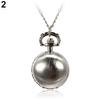 Retro Ball Metal Steampunk Quartz Necklace Pendant Chain Small Pocket Watch