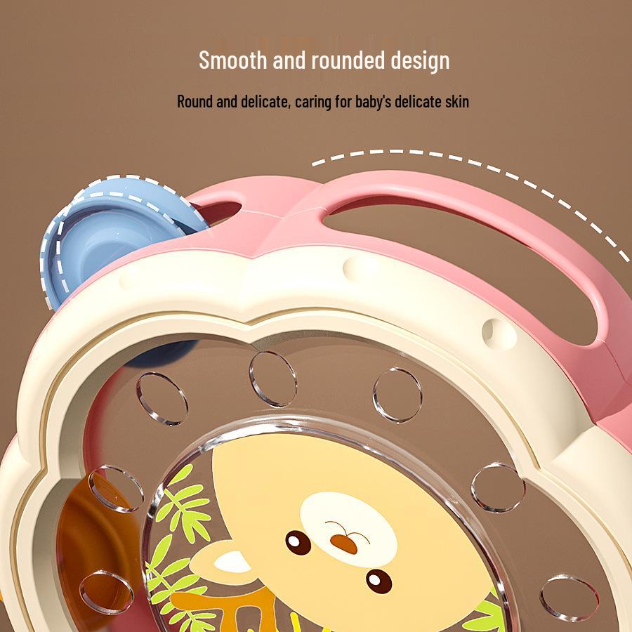 Free Shipping: Children's Educational Hand Drum & Tambourine Soothing Rattle Toy
