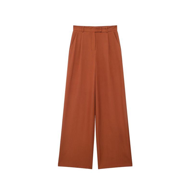Za2024 Summer New Product Women's Clothes Casual All-Matching Straight Pleated High Waist Wide Leg Pants Pants 8372124 812