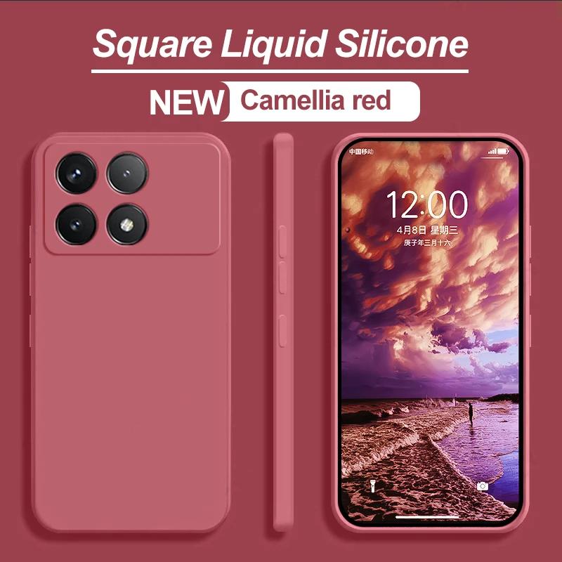 

Poco X6 Case Luxury Liquid Silicone Soft Case For Xiaomi Poco X6 Pro Poco X 6 Pro X6Pro Pocox6 Pro 5G Shockproof Back Cover For Poco X6