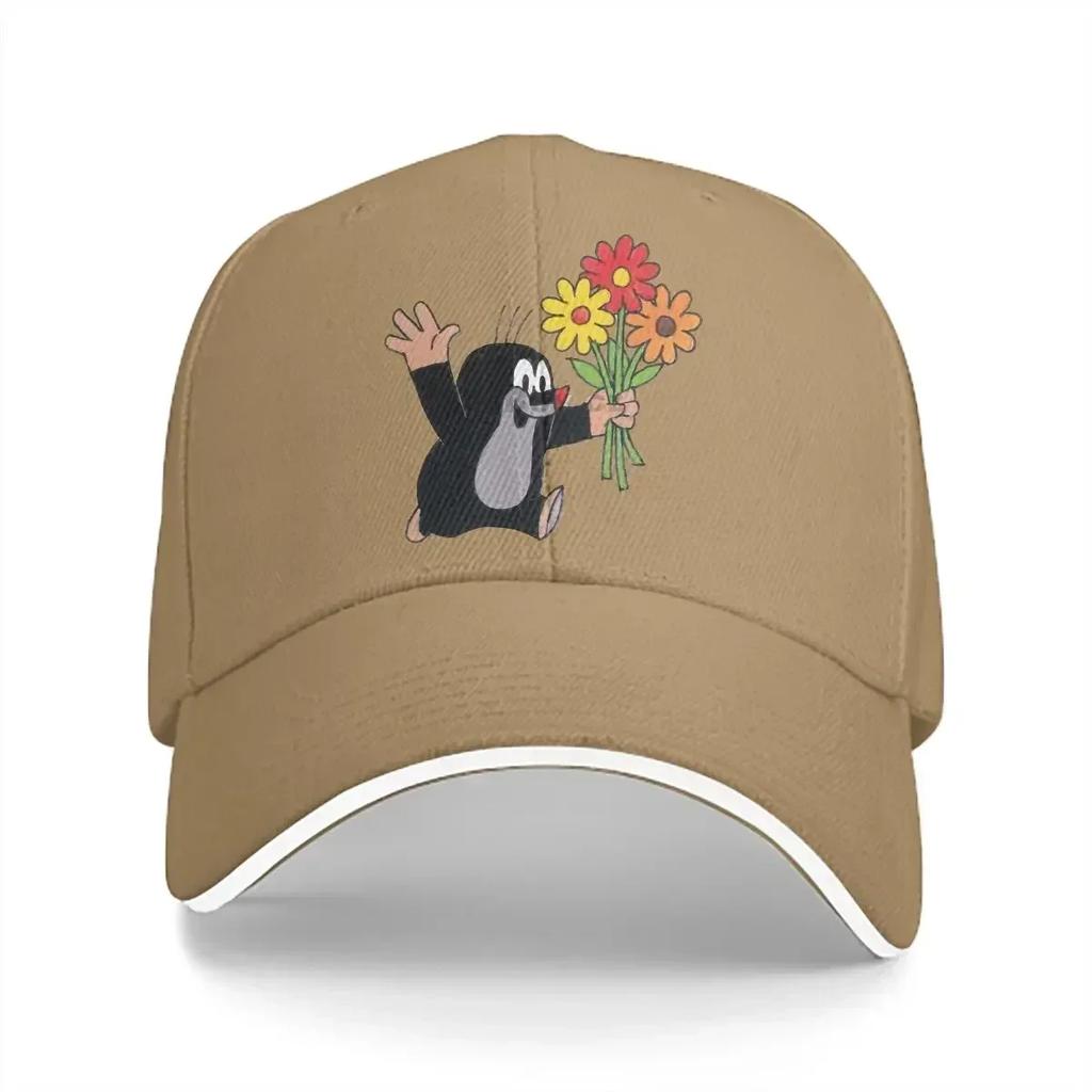 Sommerkappe Schirmmütze Niedliche Blumen Hip-Hop-Kappen Krtek Die Maulwurfs Mützen