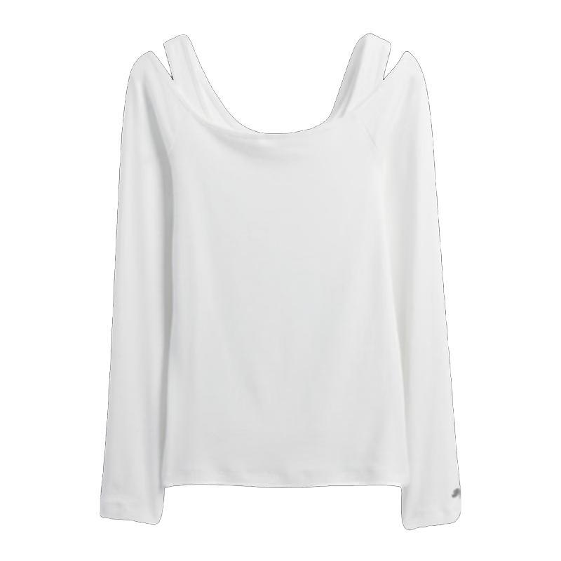 GAP Women's Cotton Modal Blend Off-Shoulder Long Sleeve Top
