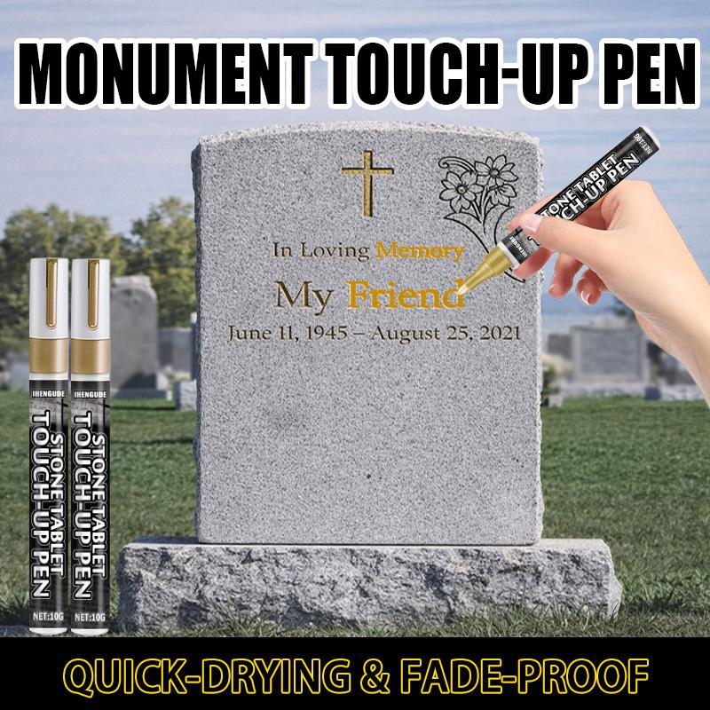 Gravestone Color Restoration Pen, for Gold Lettering on Tombstones, Available in Multiple Colors: Black/Gold/Silver/Red/White, Suitable for Gravestone
