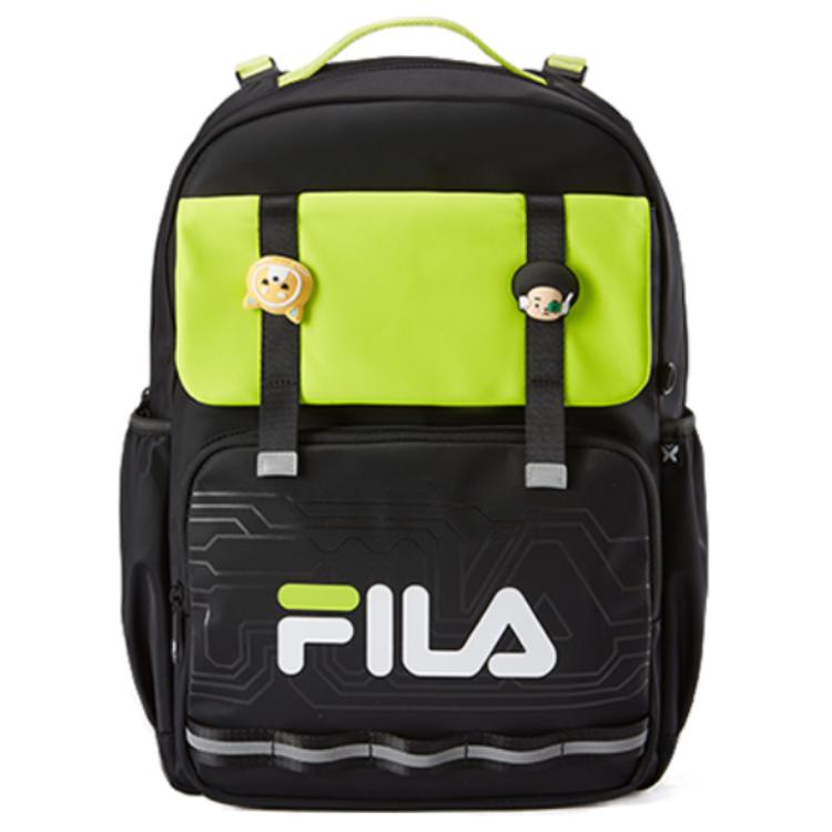 FILA Casual Versatile Nylon Backpack Kids backpack Deep-Black Legendary-Blue Fragrant-Color K18B521107F Beauty