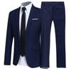Pánský dvoudílný oblek Slim Fit Jednobarevné sako s jedním knoflíkem + společenské kalhoty Formální oblečení na obchodní schůzku, svatbu, párty
