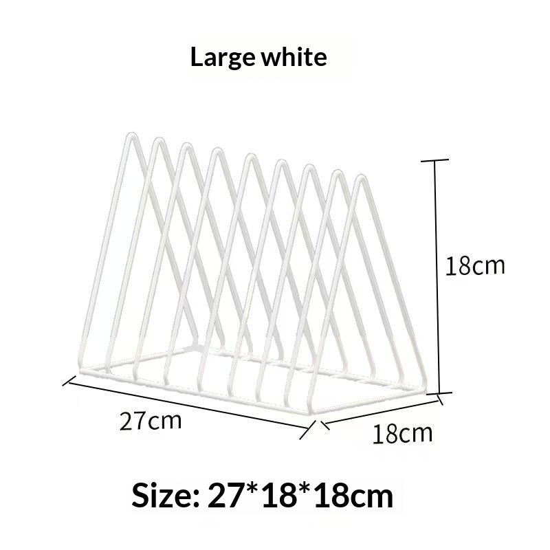 5/9 Grid Triangle Iron File Sorter Metal Desktop Book Magazine Storage Holder for Office Classroom Home Use