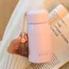 1pcs Mini Insulated Water Bottle Compact Portable Stainless Steel Flask Minimalist Travel Mug with Tassel