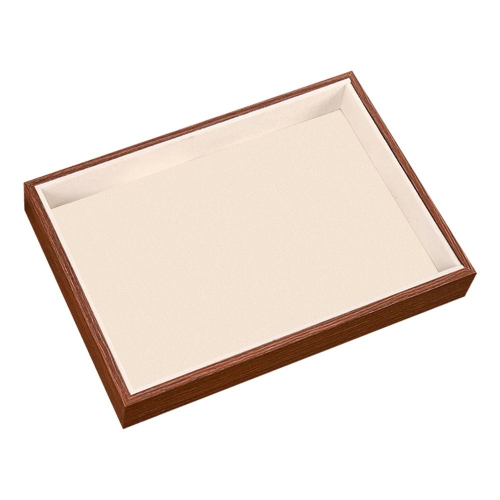 Small Size Wood Grain Jewelry Tray Walnut Wood Stackable Jewelry Boxes  Jewelry Packaging