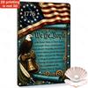 Tin Sign Vintage We The People American Flag Eagle Statue Liberty Quote Metal Wall Art Plaque Retro Rustic Decor for Home B