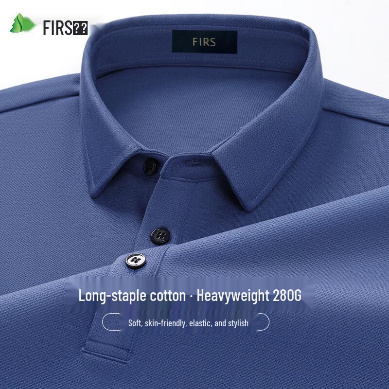 Men s Cotton Blend Long Sleeve Polo T-Shirt L