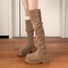 Long knee boots popular Maillard style thick legs two wear high boots