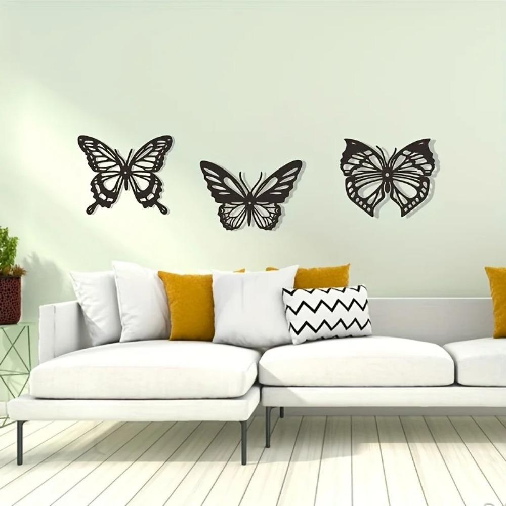 New Metal Butterfly Hollow Wall Decoration - Creative Iron Ornament | Stylish Home & Outdoor Pendant Art | Elegant Metal Craft