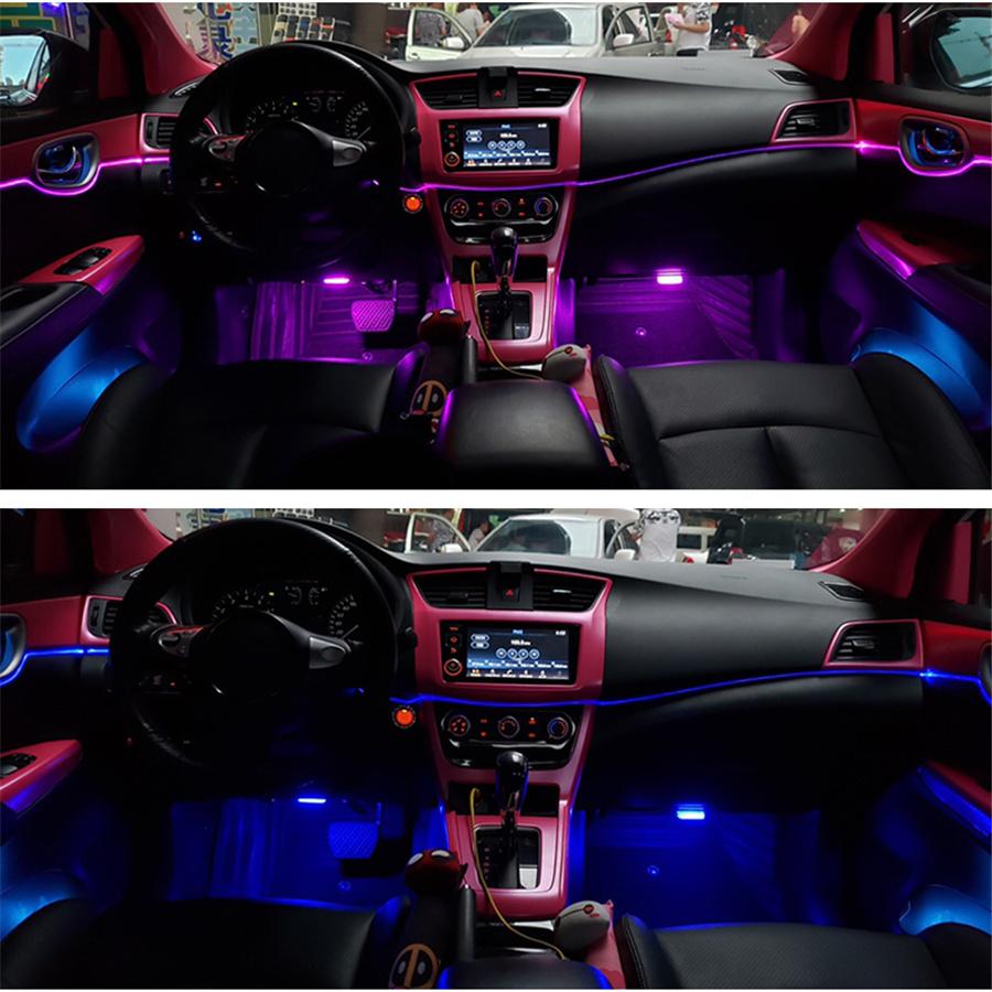 Car Interior Decoration Atmosphere Light LED RGB Ambient Lamp APP Remote Control