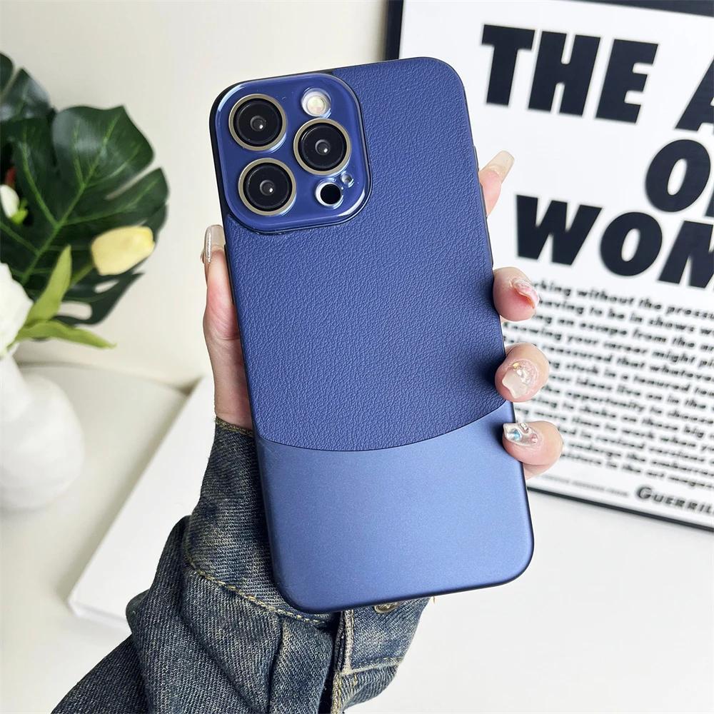 Modne Kryształowe Soczewki Kompleksowe Magnetyczne Etui Antywstrząsowe na Telefon Komórkowy dla IPhone 15pro 15promax 14plus 14pro 12pro 15 14promax