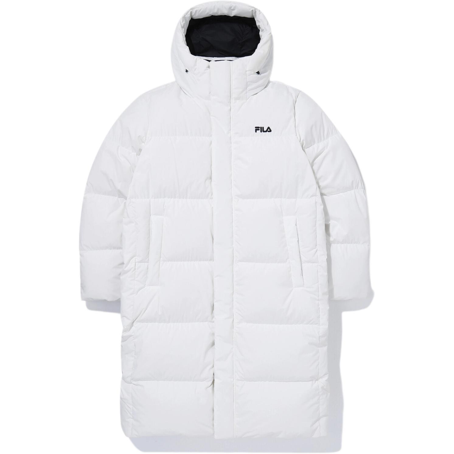FILA Down Jackets Unisex White Hooded Thickened FS254DJ01X005191 95(M)