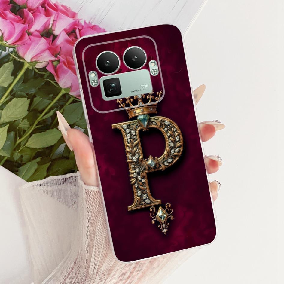 Für Realme GT8 Hülle Realme GT 8 Pro Cover 2025 Mode Buchstaben Krone Capa Weicher Silikon Stoßfänger Für Realme GT8 Pro RMX5210 Fundas