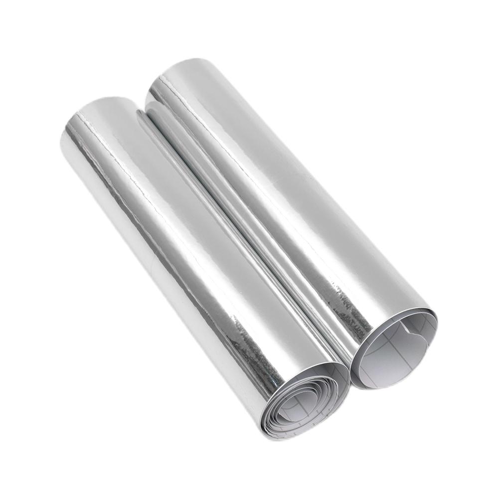 Vinyl Bildekal Wrap Dekal Rulle 8x60 tum Ersättning Auto PVC Silver